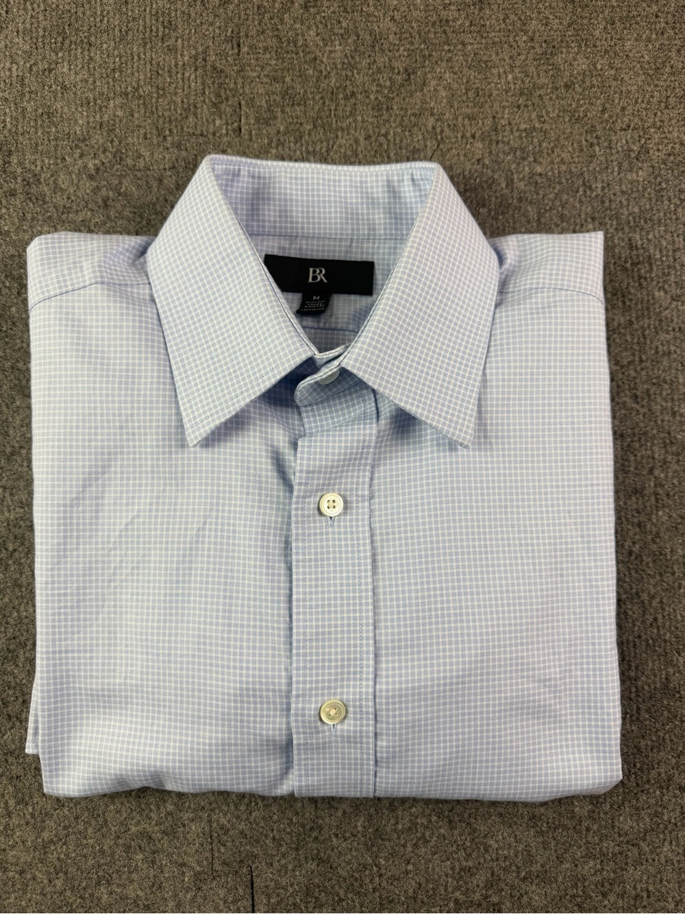BR Banana Republic Slim Fit Mens Long Sleeve Button Up Shirt Size M Blue/White